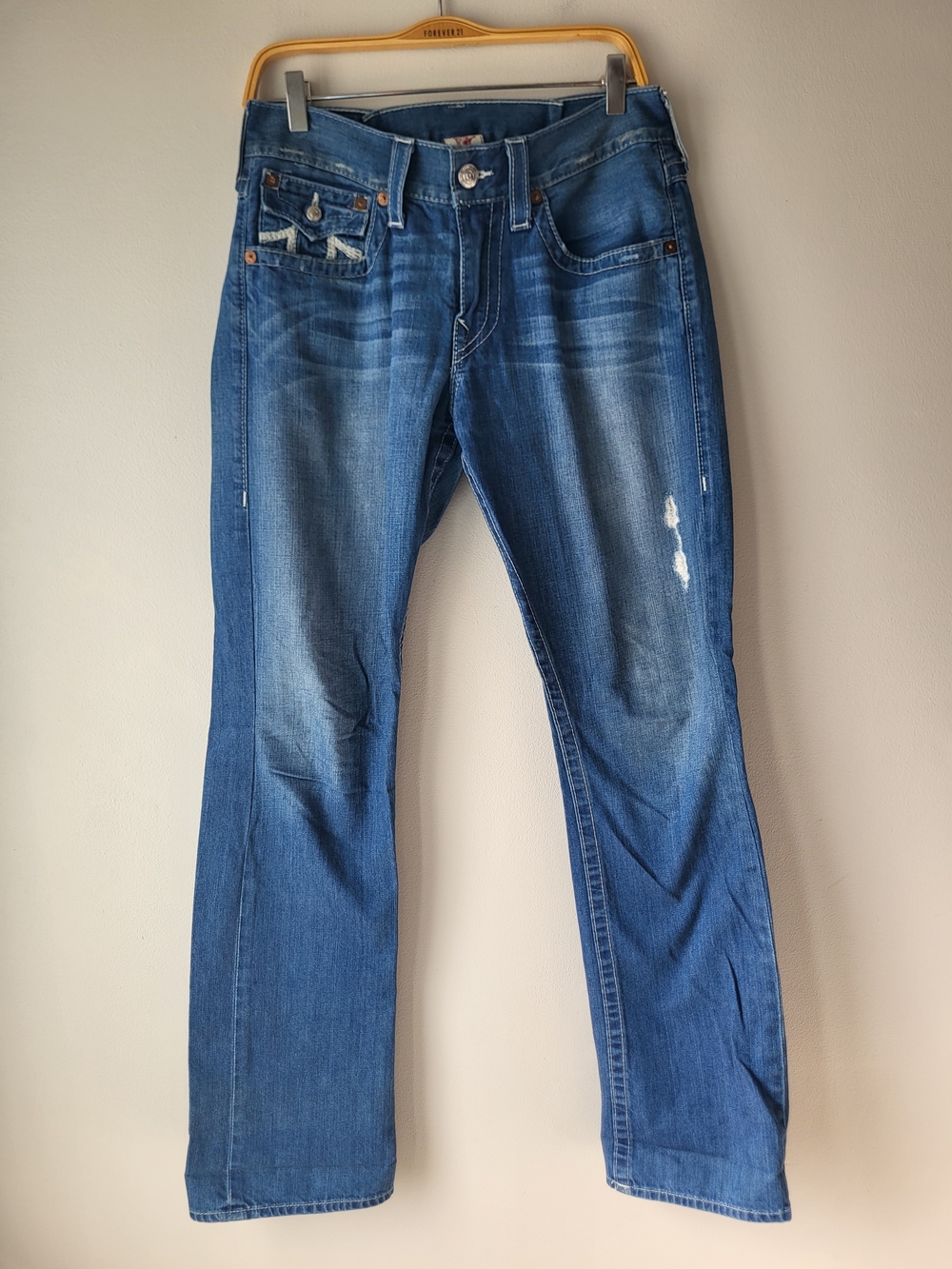 True Religion Men’s Medium Blue Straight Jeans